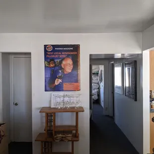 a hallway leading to a bedroom