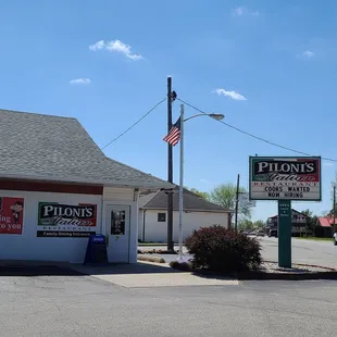 the front of the restaurant