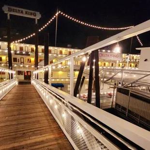 Walking onto the Delta King