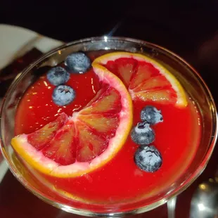 Blood orange panna cotta