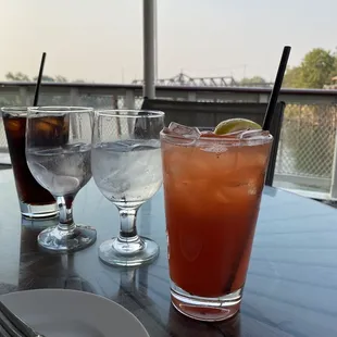 Diet Coke and Strawberry Lemonade with a view!
