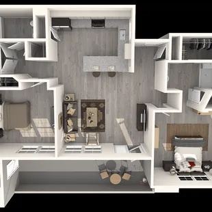 Two Bedroom - 987 sq. ft.