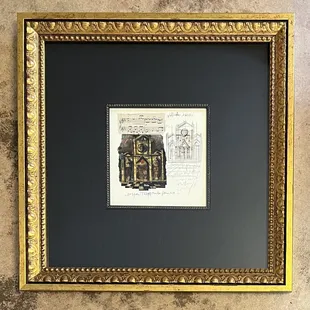 Italian painting with large scale matting