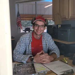 This is the man that greets you and shows you a video about the rules of the club. Nice guy