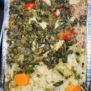 Callaloo and cod Dinner