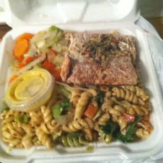 Jerk Salmon Rasta Pasta