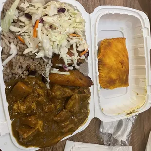 Curry Goat meal