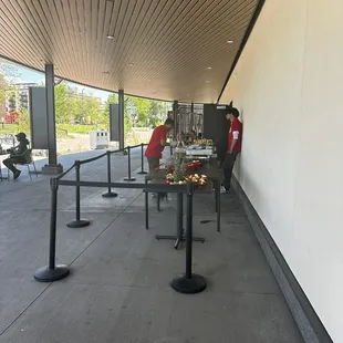 Mother&apos;s Day brunch event around the backside of the restaurant.