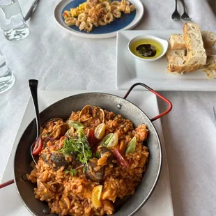 10/2/22 Paella, Calamari, Rustic Bread