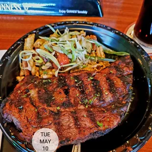 a steak and a salad