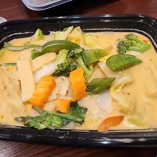 Red curry noodles