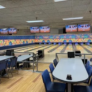 a bowling alley