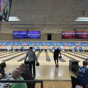 a bowling alley