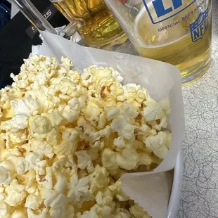 popcorn and beer