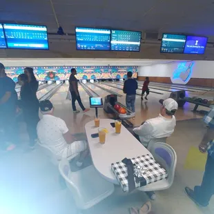 people playing bowling
