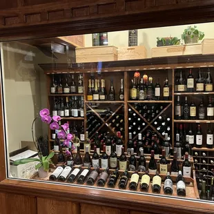 The wine cellar.