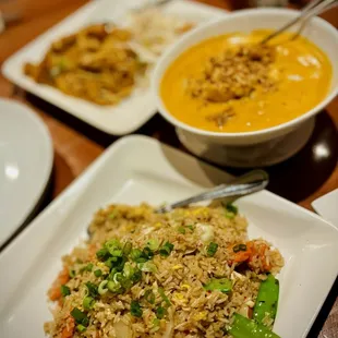 Veggie Fried Rice, Massaman Curry &amp; Pad Thai
