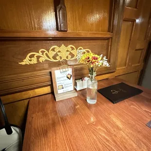 Cute decor in the booth