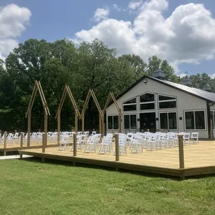 Brand new Grand Reception Hall that leads to a huge massive deck overlooking the lake.