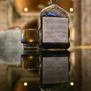 Bourbon Bottle Menu