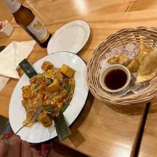 a plate of food on a table
