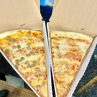 Sausage Slice and Cheese Slice