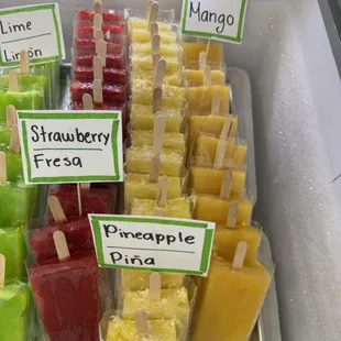 All natural fruit popsicles/paletas
