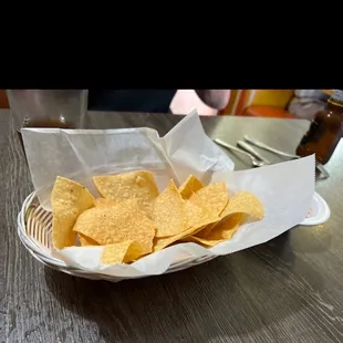 a basket of chips