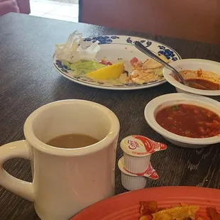 Coffee, huevos rancheros