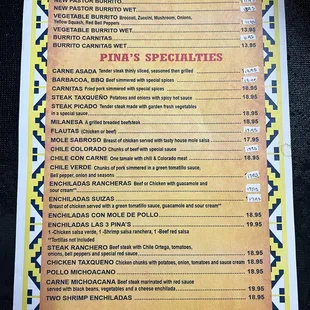 Piñas specialties