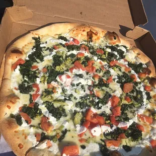 Large veggie pizza