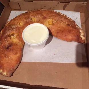 Massive buffalo chicken stromboli