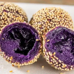 Ube Buchi (Ube Sesame Ball)