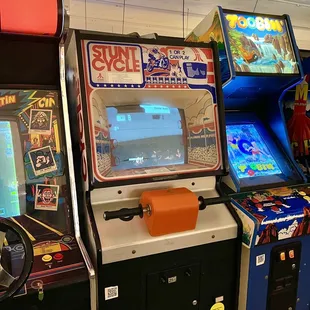 Inspired by Evel Knievel's  exploits, Atari created Stunt Cycle in the year 2 B.S.I. (Before Space Invaders)...1976.