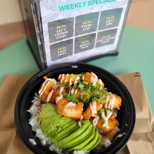 My shrimp rice bowl