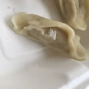 Poorly packaged dumpling