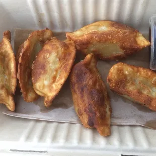 Pan fried dumplings - 6 for $9