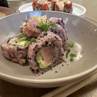 Non vegan yellowtail roll