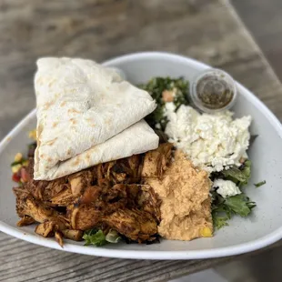 Chicken Shawarma on greens