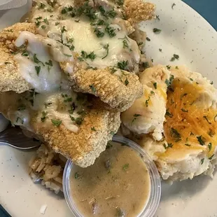 Fried catfish lunch plate