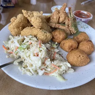 Catfish and shrimp combo