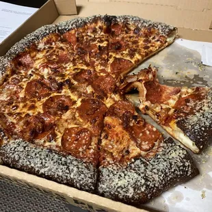 Overcooked pizza, but they kindly corrected the order by replacing it.