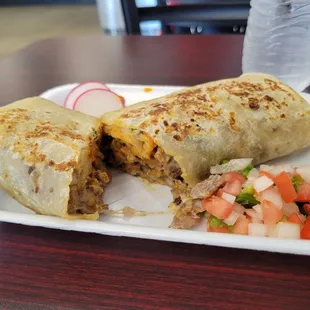 Steak and Bean Burrito