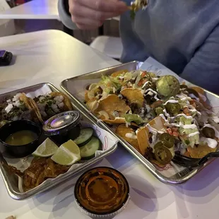 Nachos and street tacos