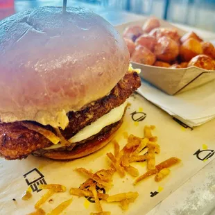 Hangover burger and tots