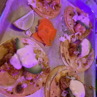 Shrimp Tacos on corn tortillas