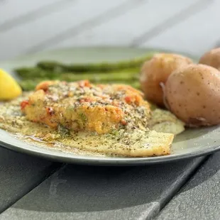 Lobster stuffed Flounder is on point!!