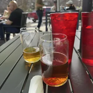 2 beers we ordered. I'd prefer a bigger glass than a 12 oz...maybe that's something Pinchy's might consider?