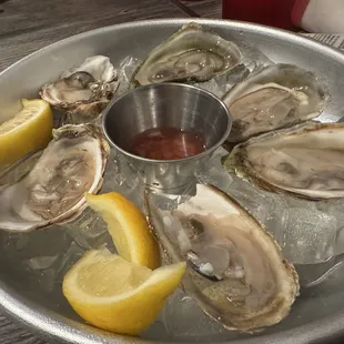 Oysters on the half shell