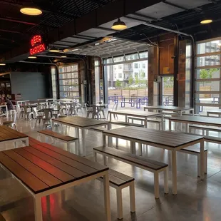 Downstairs has so much room. Back patio for concerts in the back.